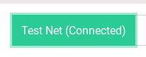 Server Selector button showing an active connection to the Test Net